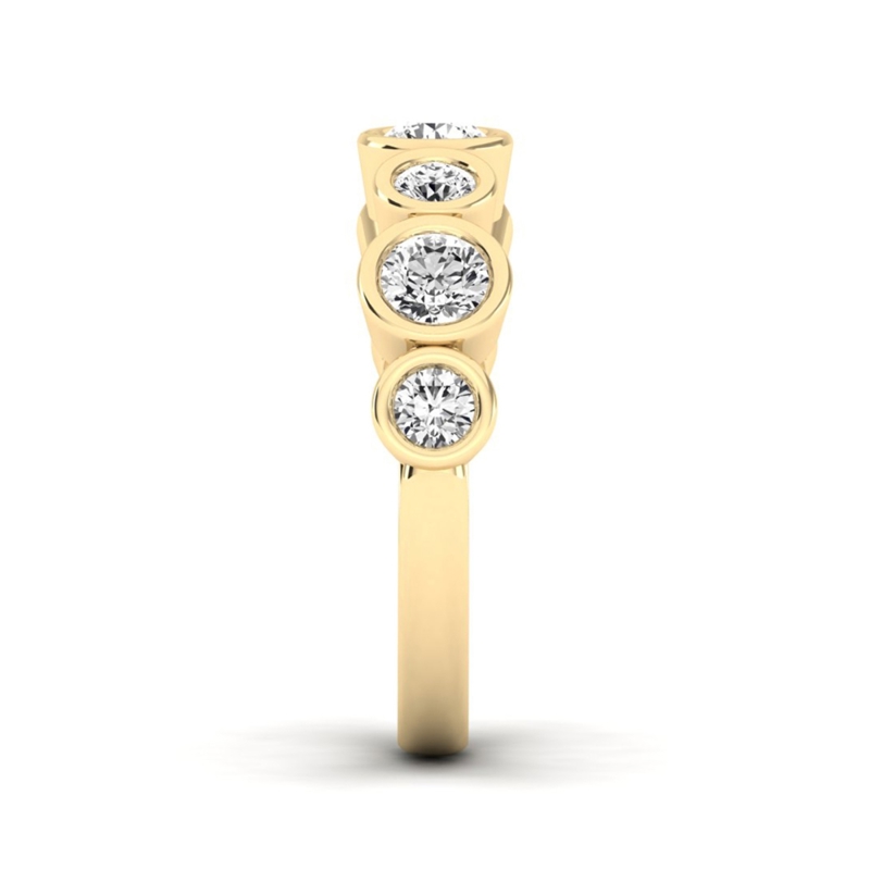 Yellow Gold Pixie Bezel Band (1ctw)