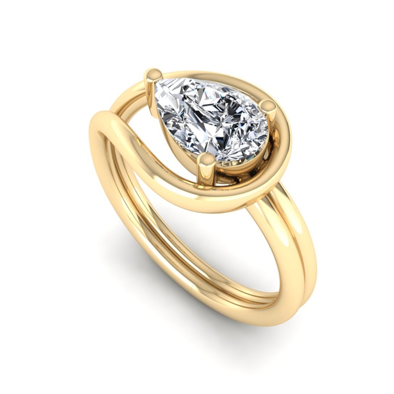 Yellow Gold Sadie Pear Twist (1ct)