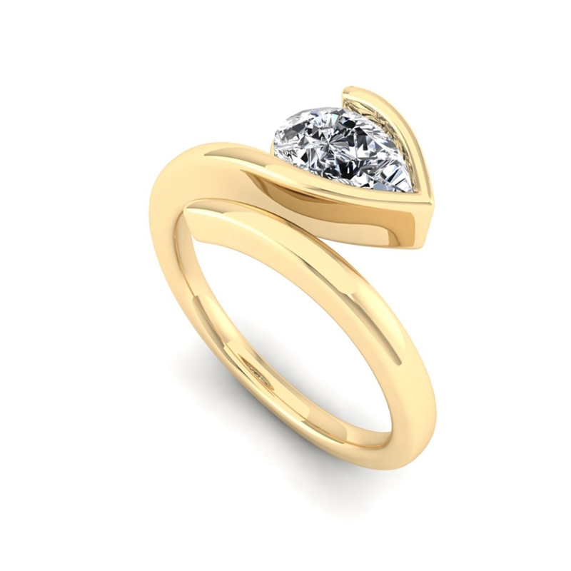 Yellow Gold Nora Pear Twist (1ct)