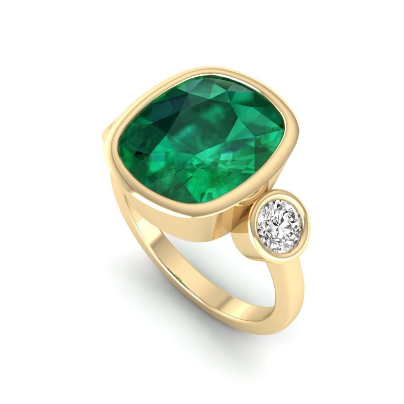 Yellow Gold Laney 10ct Emerald Ring