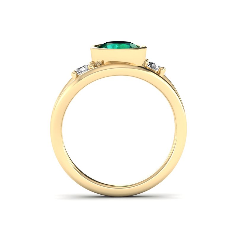 Yellow Gold Maci Emerald Fashion Ring