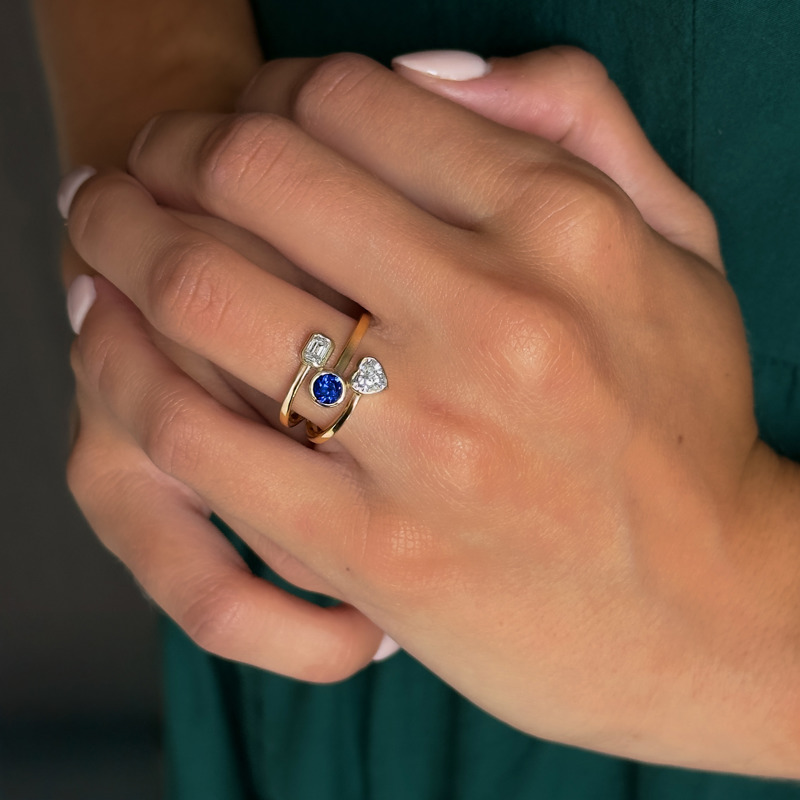 Rose Gold Pascal Emerald & Diamond Ring