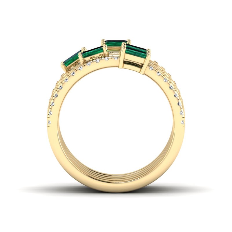 Yellow Gold Evengiline Emerald Ring
