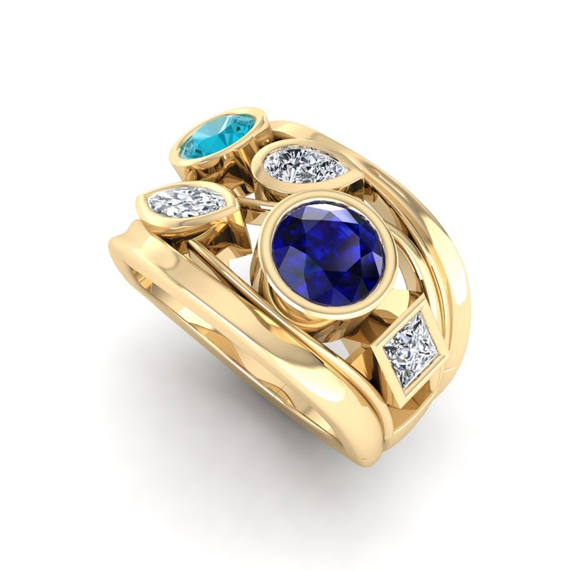 Yellow Gold Estrella Bloom Ring