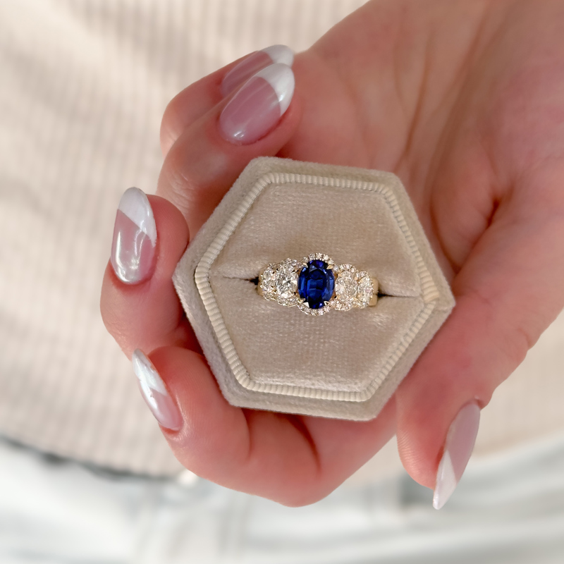 Rose Gold Maisie Emerald Diamond Ring