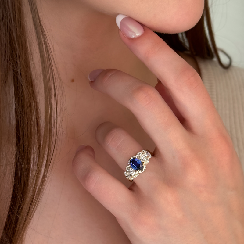 Rose Gold Maisie Emerald Diamond Ring