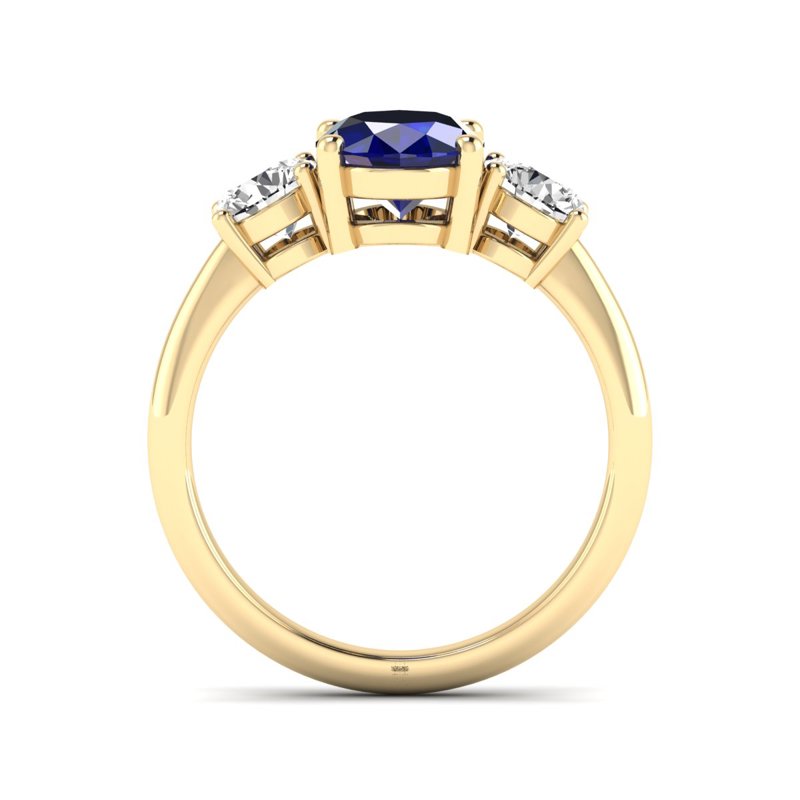 Yellow Gold Tres Sapphire & Diamond