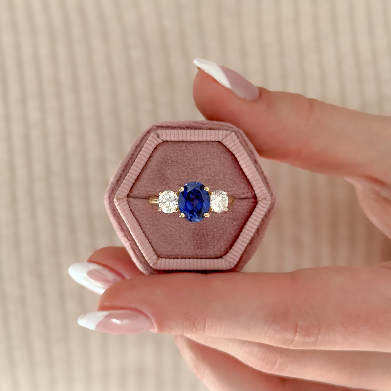 Rose Gold Tres Emerald & Diamond