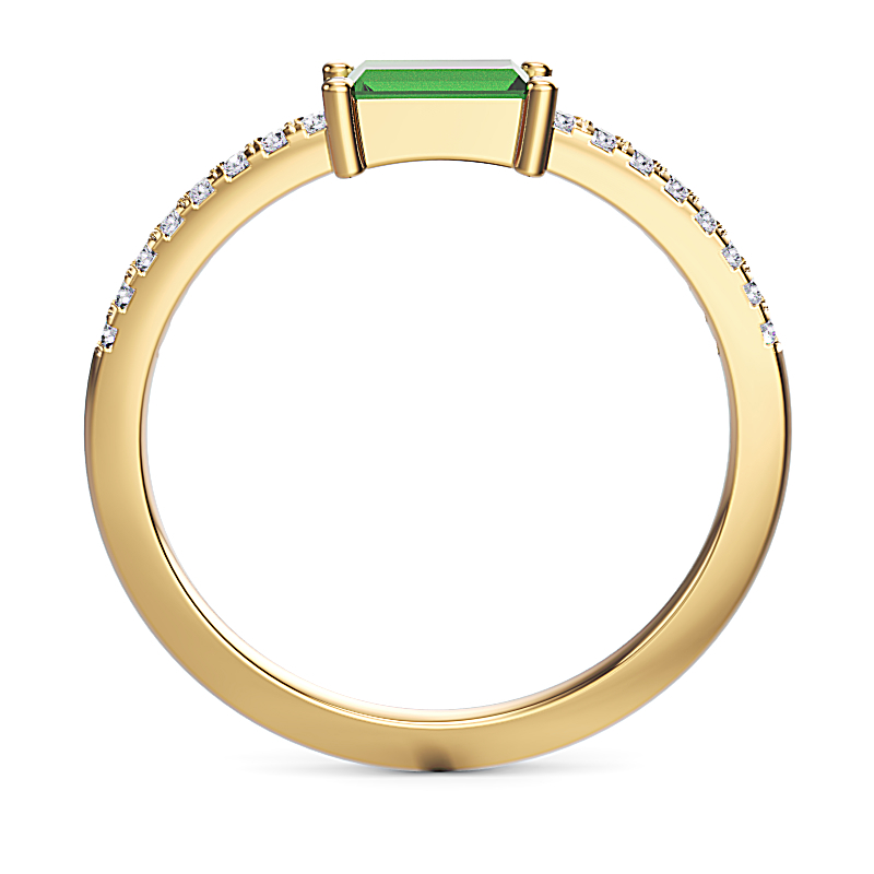 Yellow Gold Emerald Grace Ring
