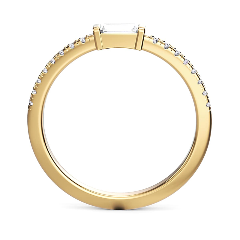 Yellow Gold Lila Baguette Ring (1/4ctw)