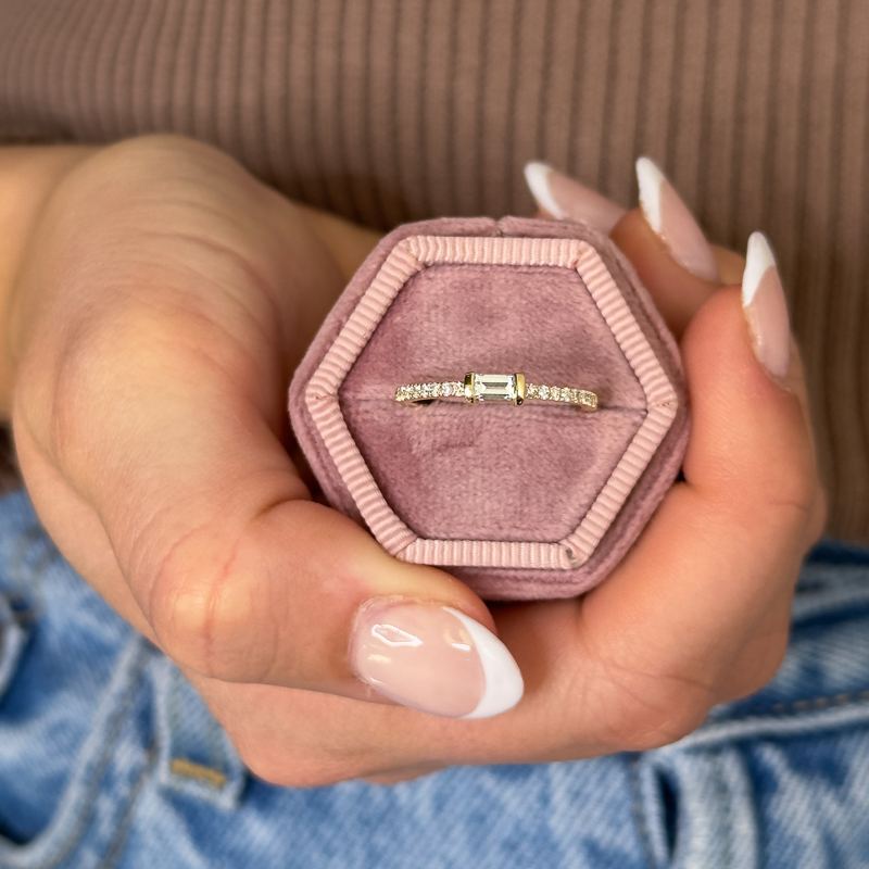 Yellow Gold Lila Baguette Ring (1/4ctw)