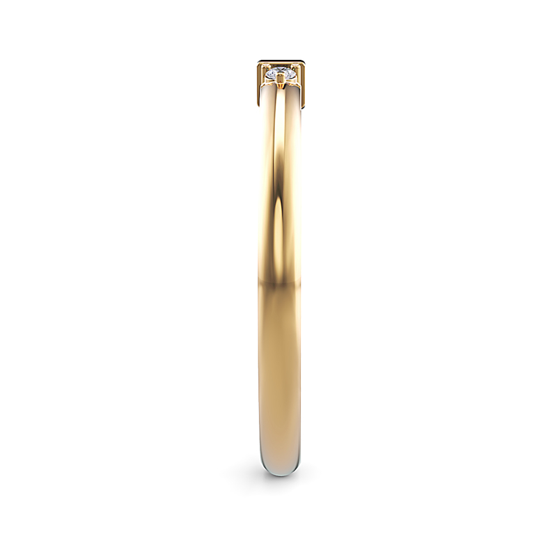 Yellow Gold Lily Petite Baguette Ring