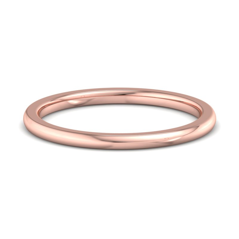14k Rose Gold 1.5mm Heavy Dome Comfort Fit Band