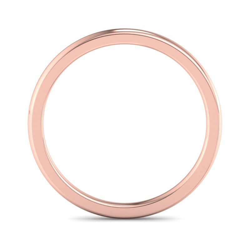 14k Rose Gold 1.5mm Heavy Dome Comfort Fit Band