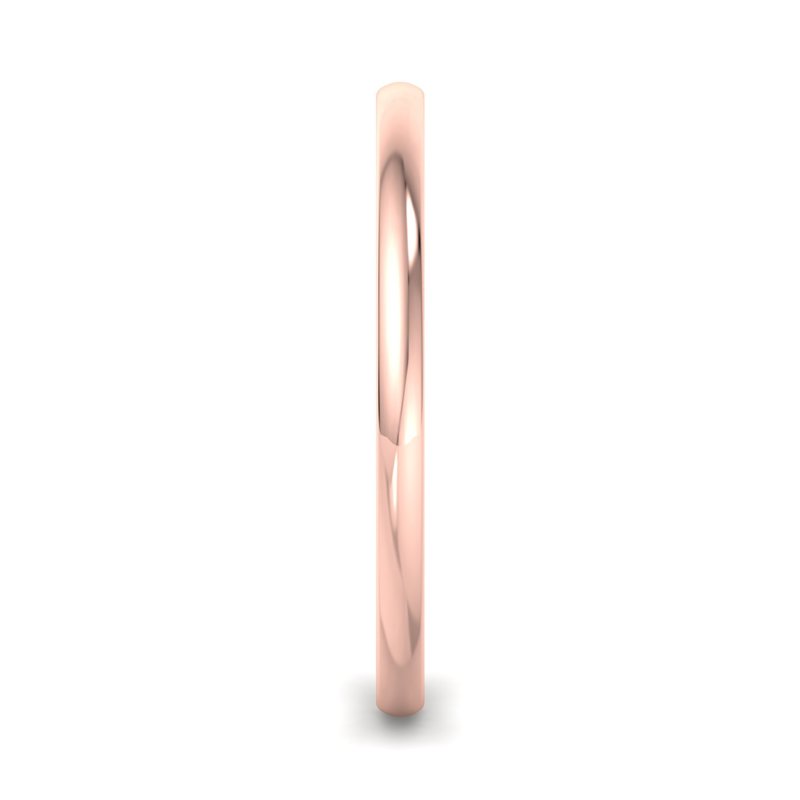 14k Rose Gold 1.5mm Heavy Dome Comfort Fit Band