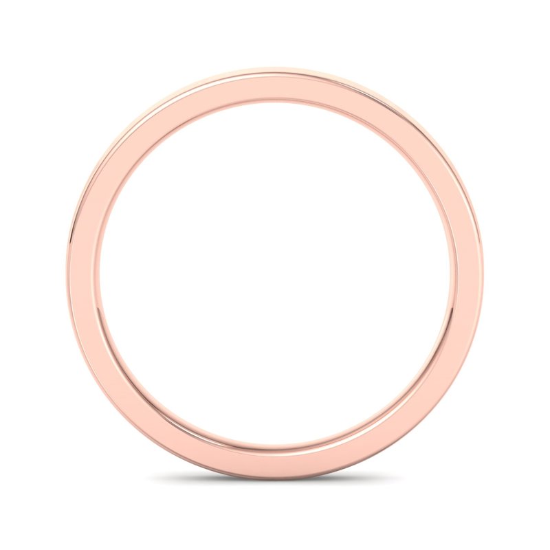 14k Rose Gold 1.5mm Heavy Flat Comfort Fit Band