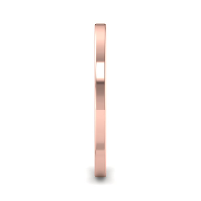 14k Rose Gold 1.5mm Heavy Flat Comfort Fit Band
