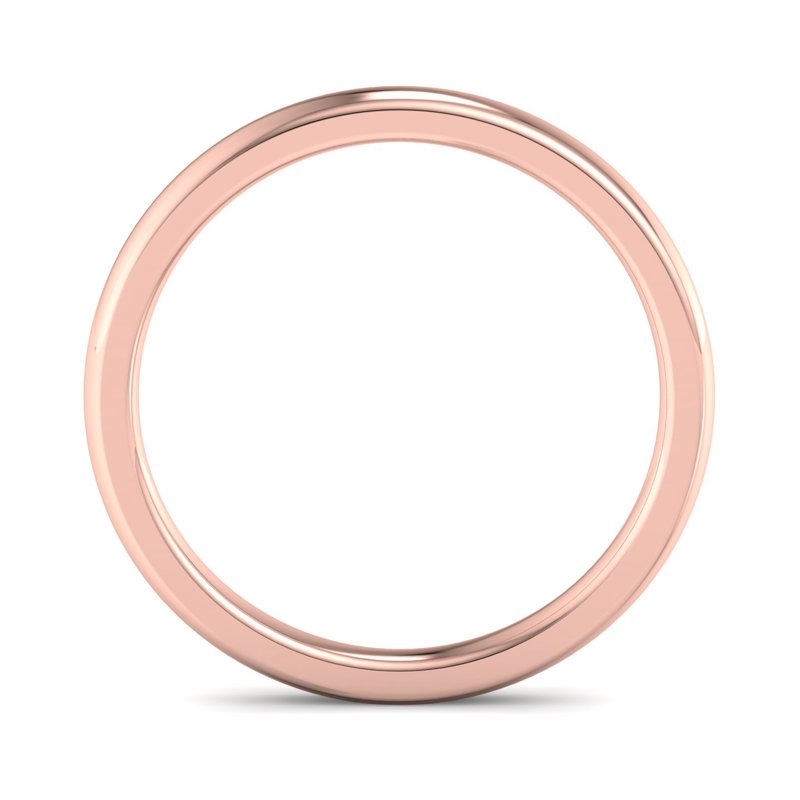 14k Rose Gold 2mm Heavy Dome Comfort Fit Band