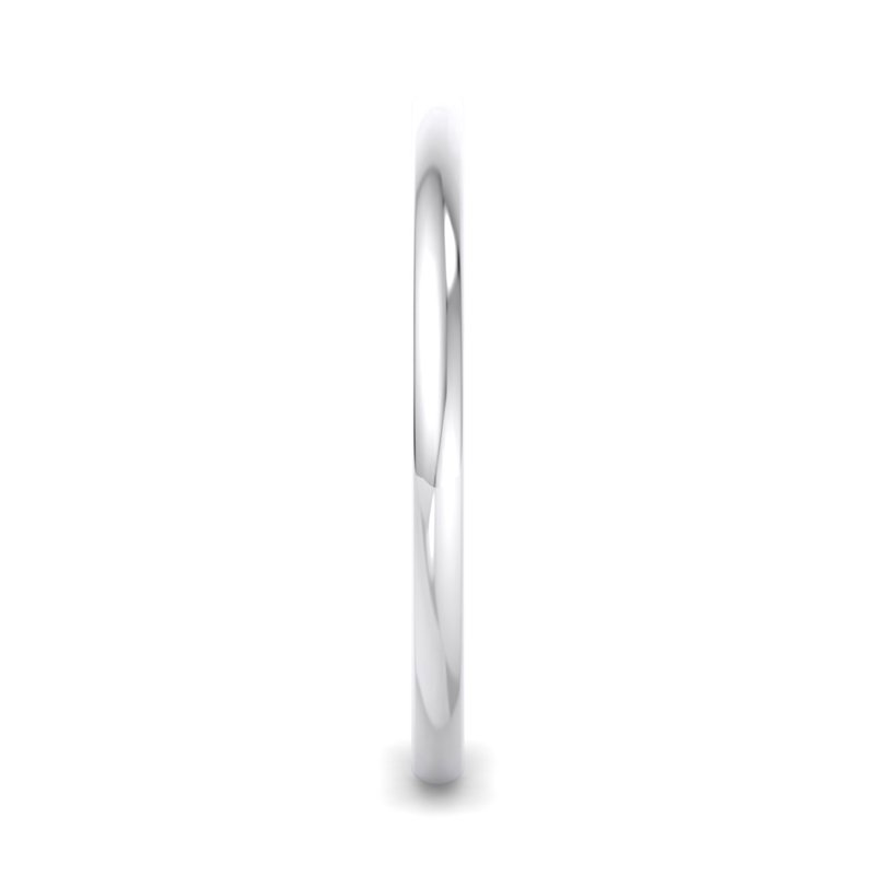 14k White Gold 1.5mm Heavy Dome Comfort Fit Band