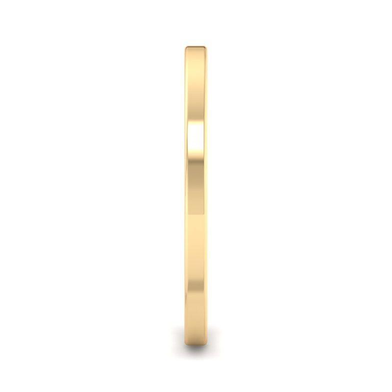 14k Yellow Gold 1.5mm Heavy Flat Comfort Fit Band
