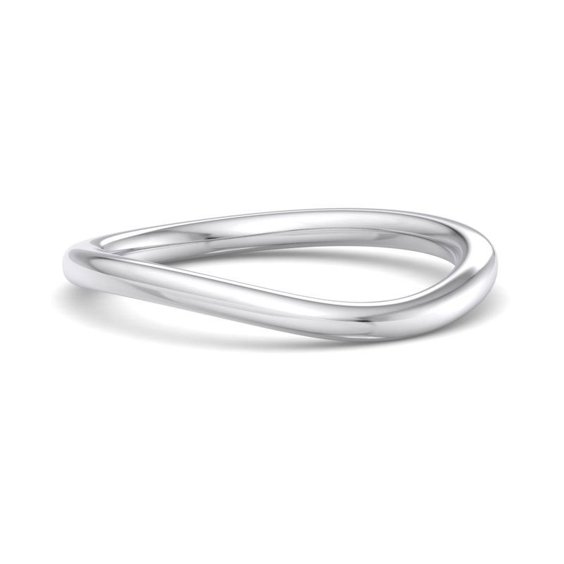 White Gold Swirl Band