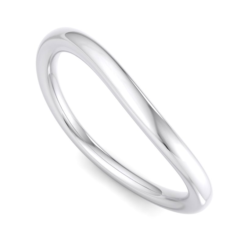 White Gold Swirl Band