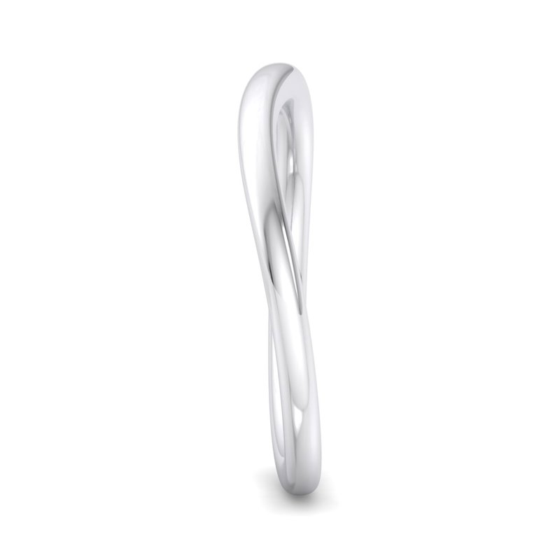 White Gold Swirl Band