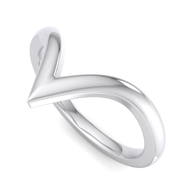 White Gold Verve Solid Band