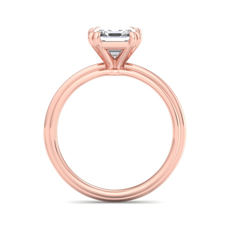 Rose Gold Helena Deco & 1ct Asscher Lab Grown Diamond Center