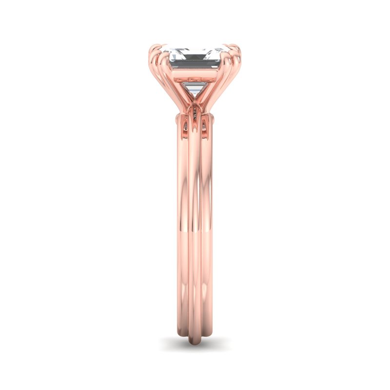 Rose Gold Helena Deco & 1ct Asscher Lab Grown Diamond Center