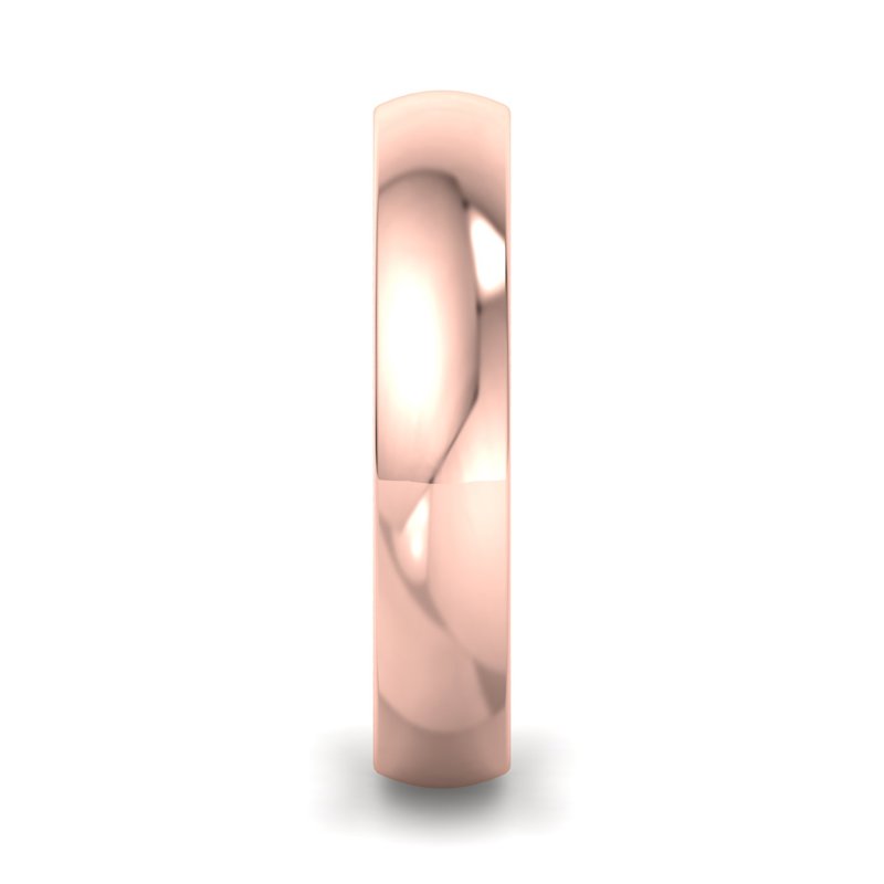 14k Rose Gold 4mm Heavy Dome Comfort Fit Band