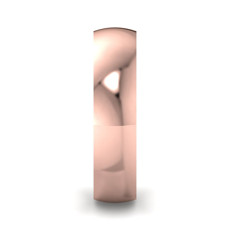 14k Rose Gold 5mm Heavy Dome Comfort Fit Band