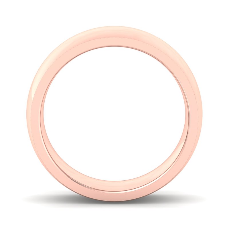 14k Rose Gold 6mm Heavy Dome Comfort Fit Band