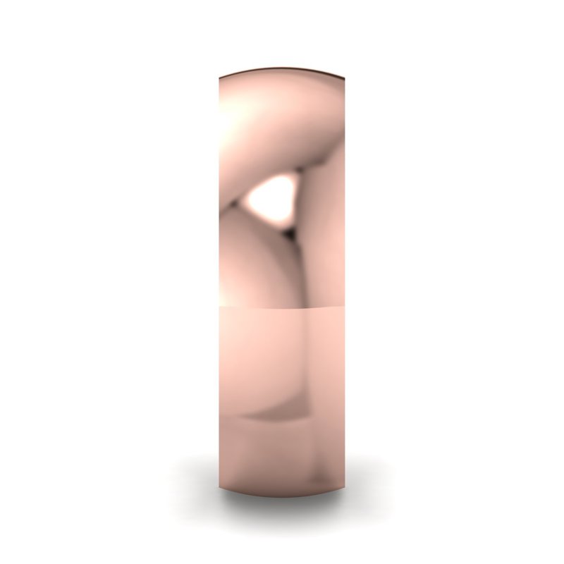 14k Rose Gold 6mm Heavy Dome Comfort Fit Band