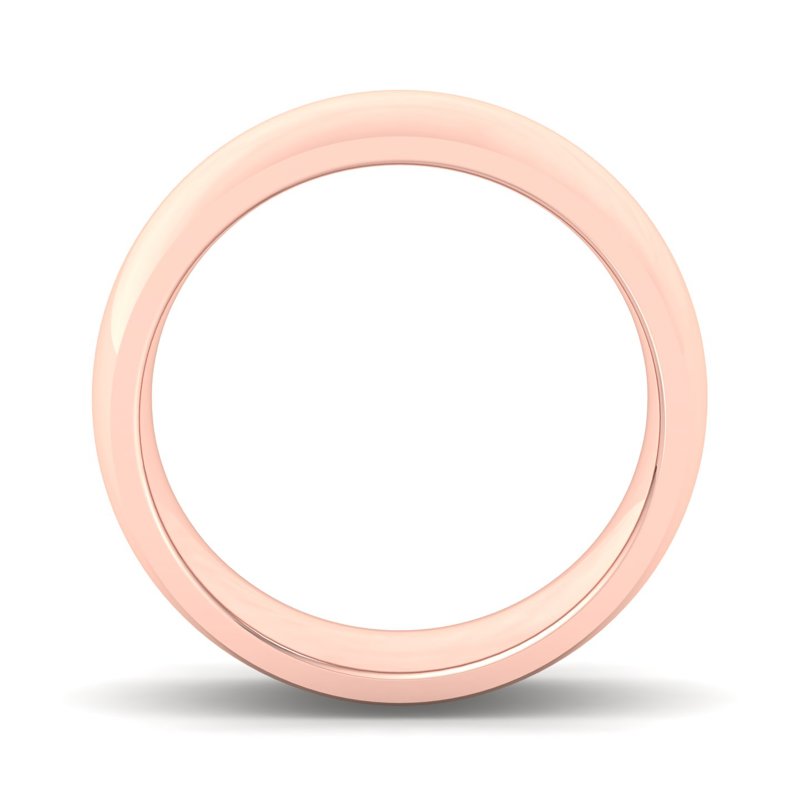 14k Rose Gold 7mm Heavy Dome Comfort Fit Band