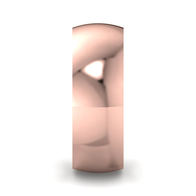 14k Rose Gold 7mm Heavy Dome Comfort Fit Band