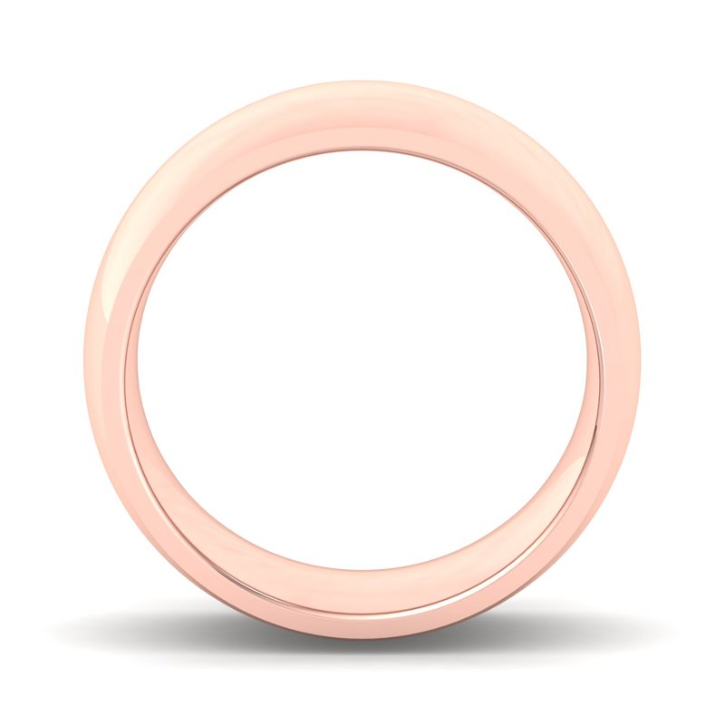 14k Rose Gold 8mm Heavy Dome Comfort Fit Band