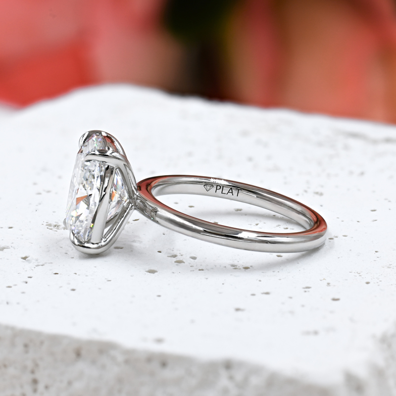 Platinum 3ct Elongated Cushion
