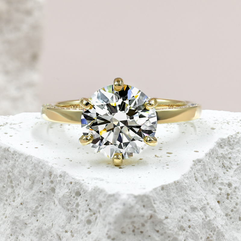 Double Profile Custom 4ct Solitaire