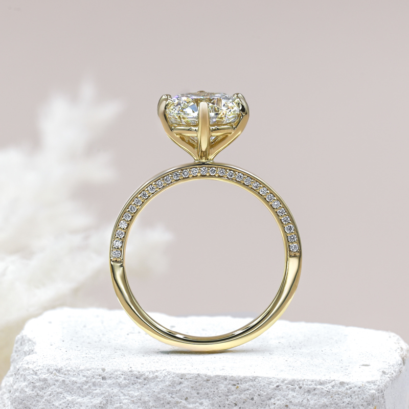 Double Profile Custom 4ct Solitaire