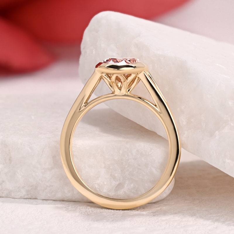 Split Bezel 2ct Pink Oval