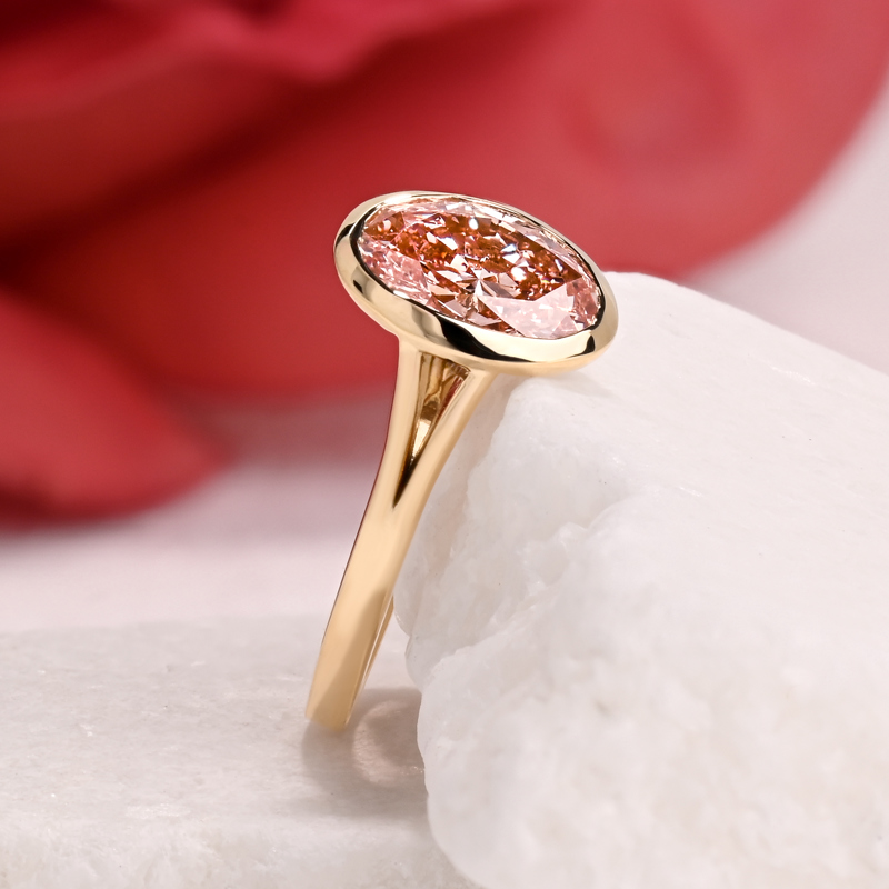 Split Bezel 2ct Pink Oval