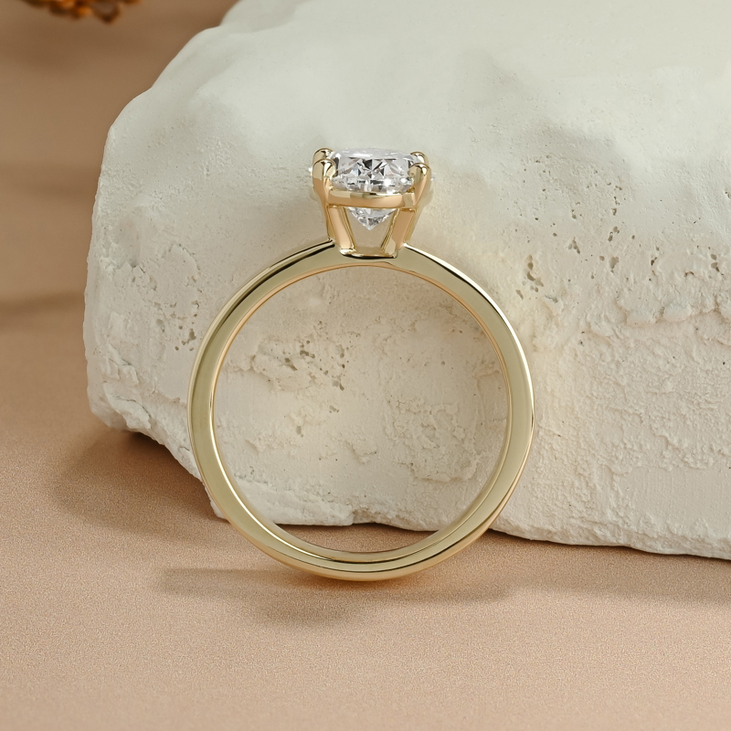 Custom 3ct Oval Wide Solitaire