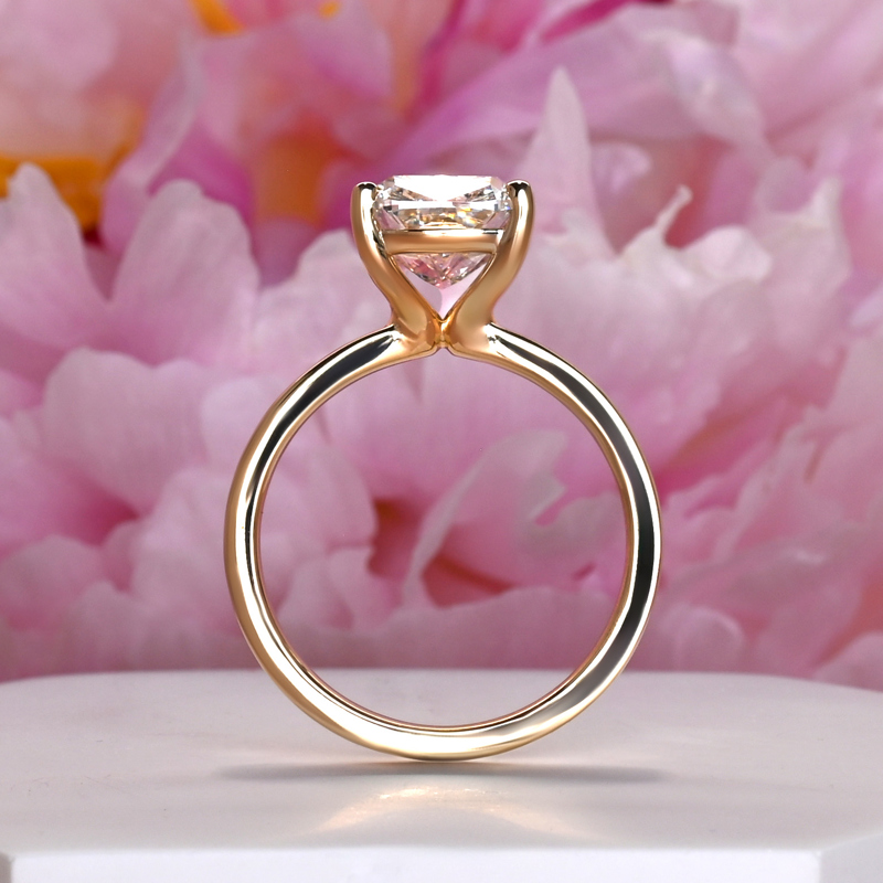 Custom 5 ct Elongated Cushion Ring