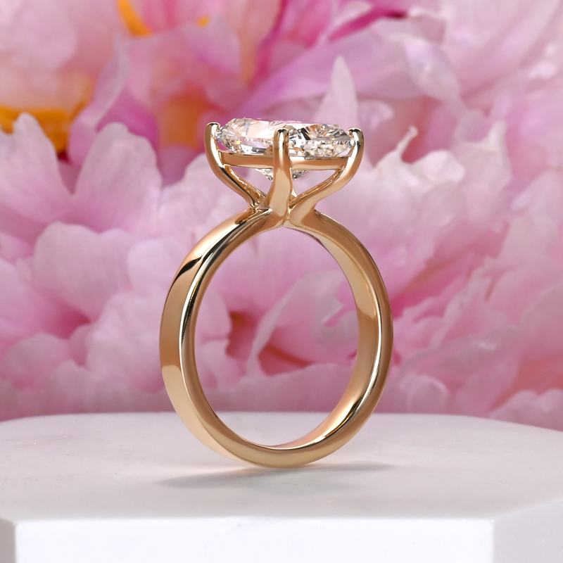 Custom 5 ct Elongated Cushion Ring