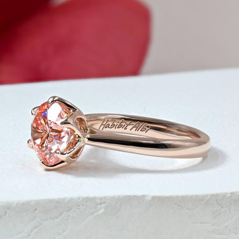 Rose Gold Tulip 2ct Pink Diamond Solitaire
