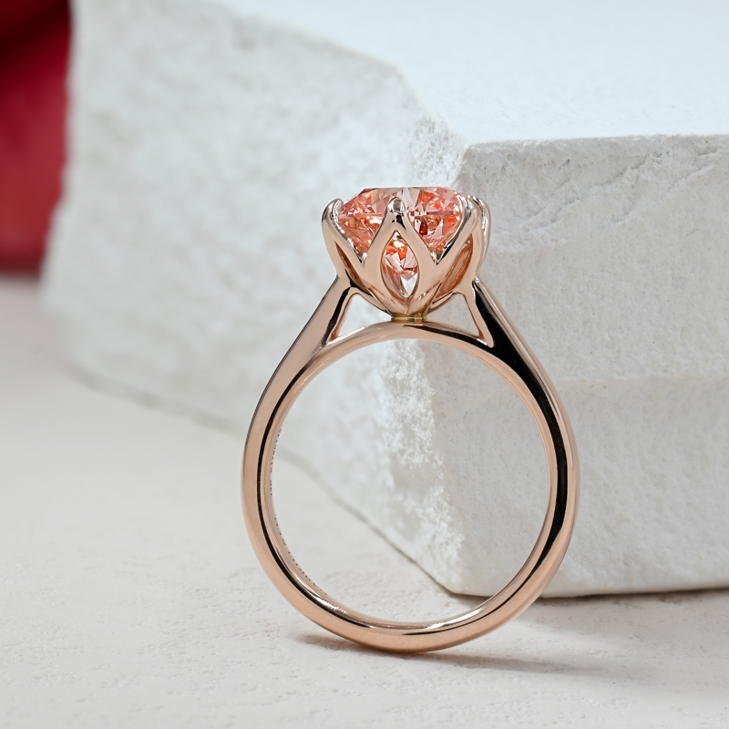Rose Gold Tulip 2ct Pink Diamond Solitaire