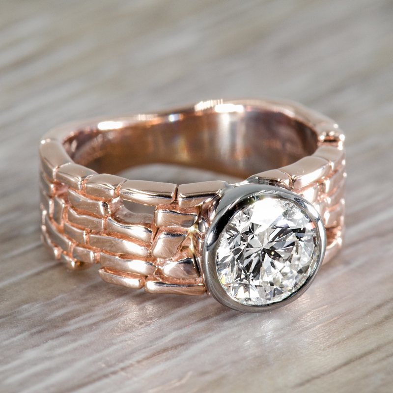 Brick Style 1-1/2ct Bezel