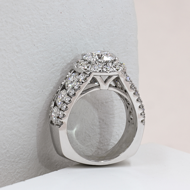 Wide & Bold Halo 3-1/2ctw Ring