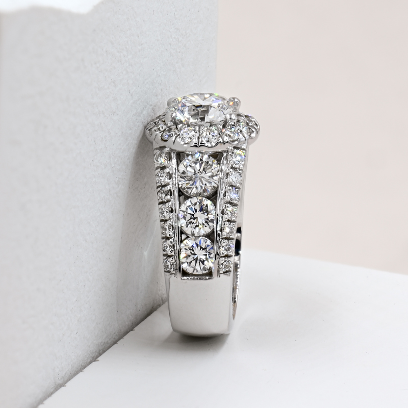 Wide & Bold Halo 3-1/2ctw Ring
